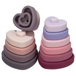 Montessori With Heart Shape Silicone Educational Toys Customized
