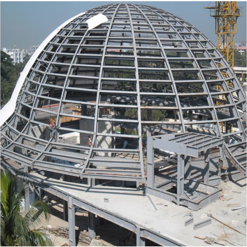 S235JR Prefabricated Steel Portal Frame Metal Building EPS Roof
