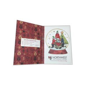 Quality CMYK Christmas Greeting Musical Happy Birthday Card AG10 Battery With Custom Sounds Voice wholesale