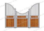 European Style Horse Stall Fronts Hot Dip Galvanized With Swing Feeder