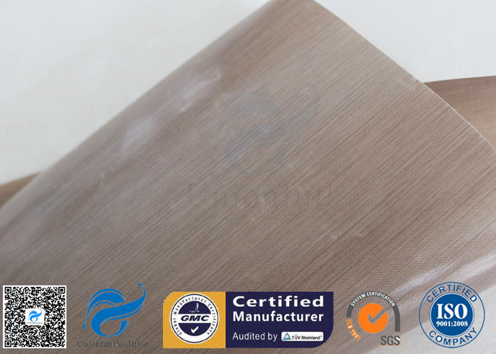 0.12mm Brown ptfe coated fiberglass cloth For Non Stick BBQ Grill Mat