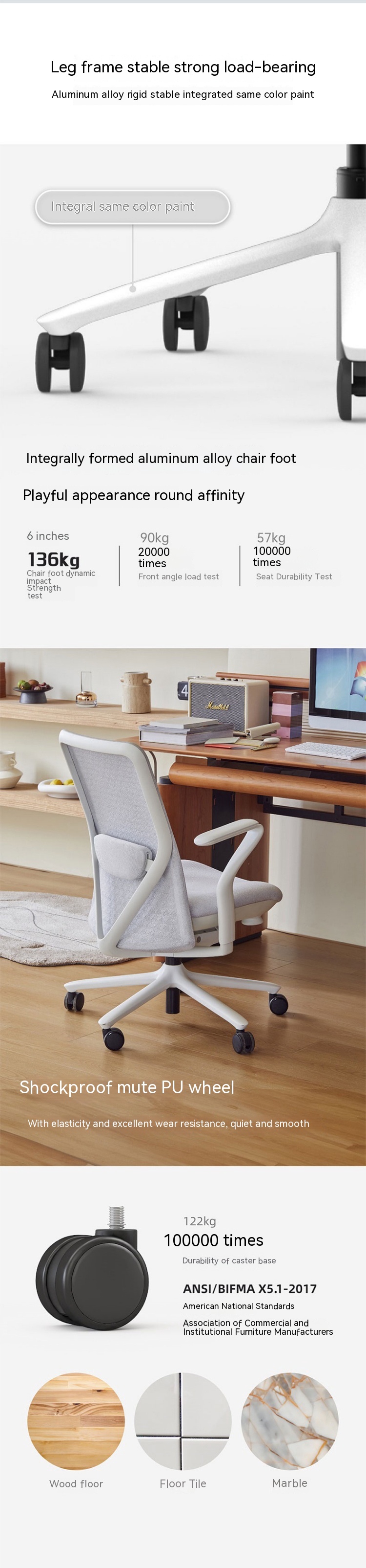 Office Chair Ergonomic Design for Comfortable Sedentary Backrest and Swivel PC Gaming
