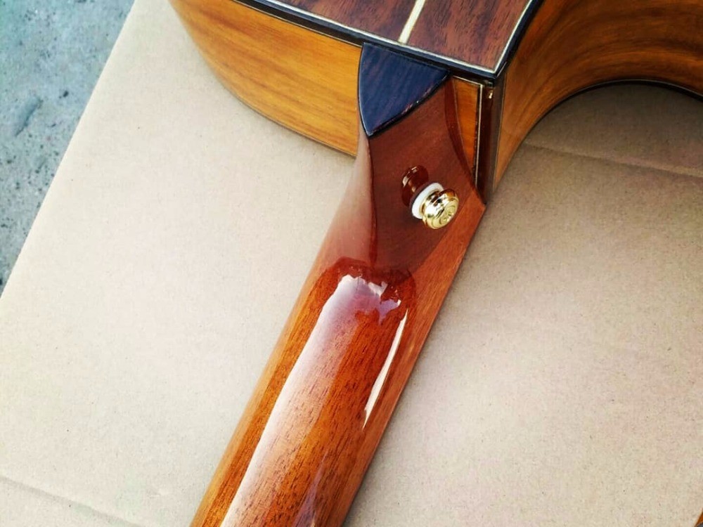 Custom shop guitar simulator sound single cut AAA koa acoustic electric guitar nice folk guitar