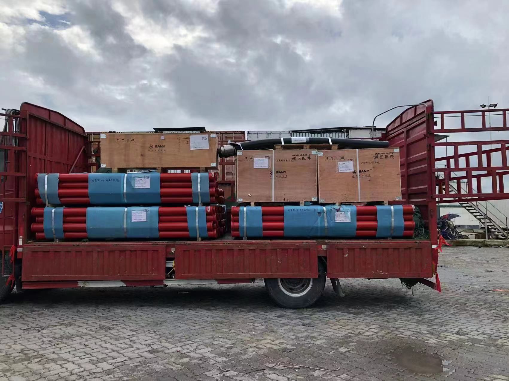 Refurbished Trailer Mounted Concrete Pump 6735×2125×2200mm CE