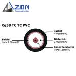 RG58 Coaxial Cable Stranded Tinned Copper with TC Braid MIL-C-17 Standard Cable