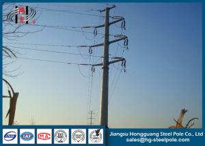 Quality 110KV Steel Tubular Pole , Double Circuit Transmission Line Electric Poles wholesale
