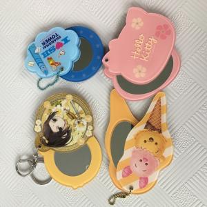 Quality Acrylic Cute Cartoon Makeup Mirror Non Toxic For Promotional Lady Gift wholesale