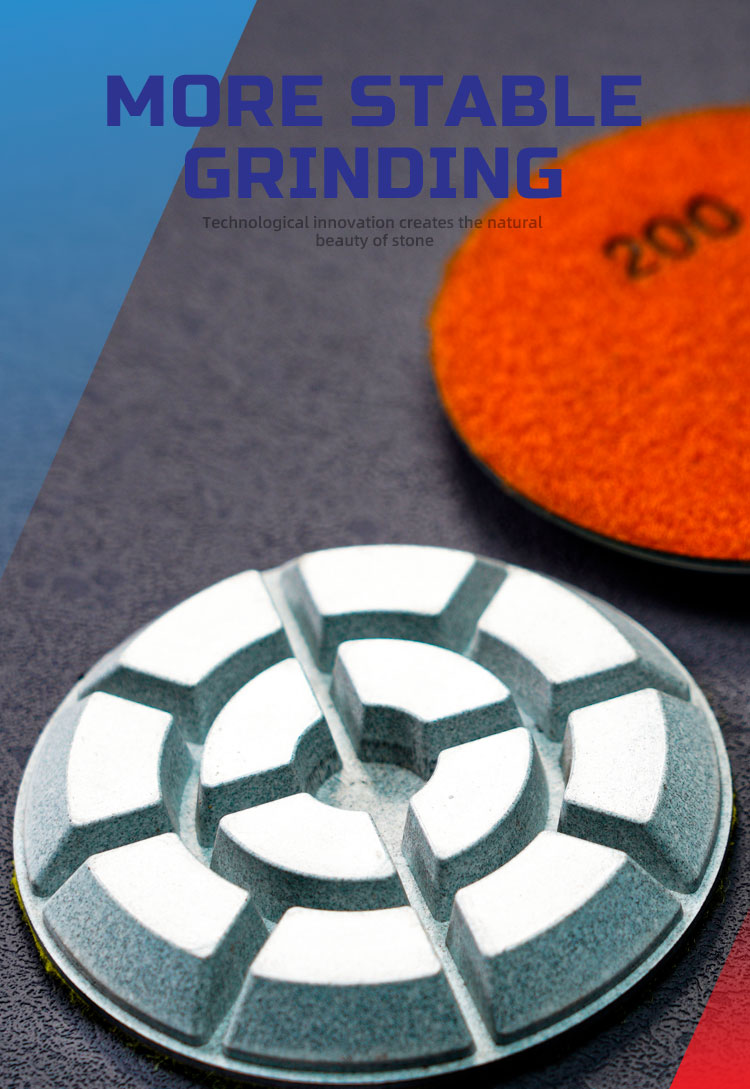 3" 4" Resin Bond Diamond Grinding Abrasive Pad for Concrete Floor Surface on Grinder