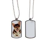 Custom Logo Blank Double Sided Sublimation Metal Pet Name ID Chain Dog Tags For