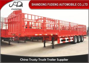 Quality 3 Axles 40 FT Side Wall Semi Trailer Steel Material 30-80 Tons Loading Capacity wholesale