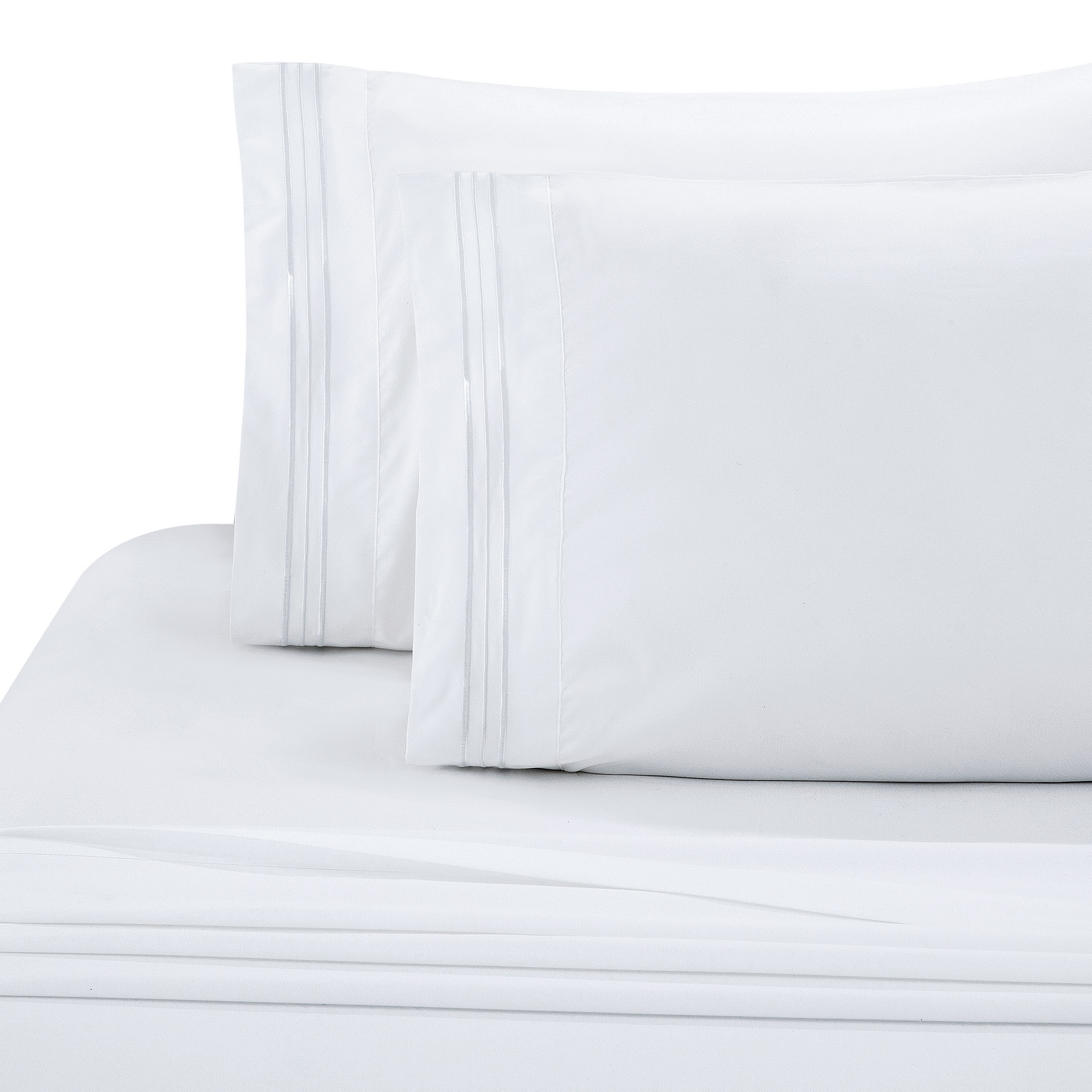 Cheapest Bed Sheet 200TC 100% Polyester Microfiber Three Lines Embroidery Set from Xinpai