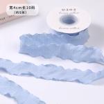 40mm Valentine'S Colored Jute Ribbon Linen Wrinkle Edge Jute Lattice Ribbon