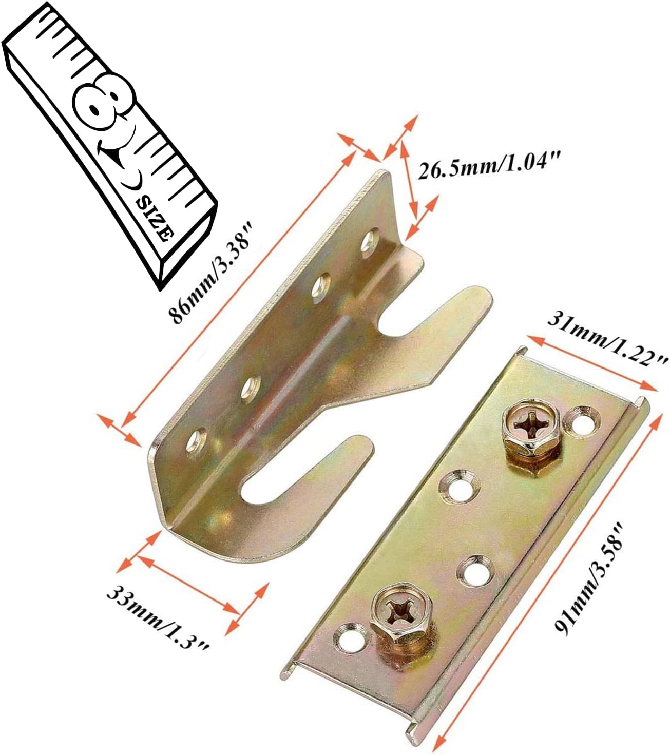 Efficiently Support Your Fixed Bed Frame with Our Headboard Bolts Customizable