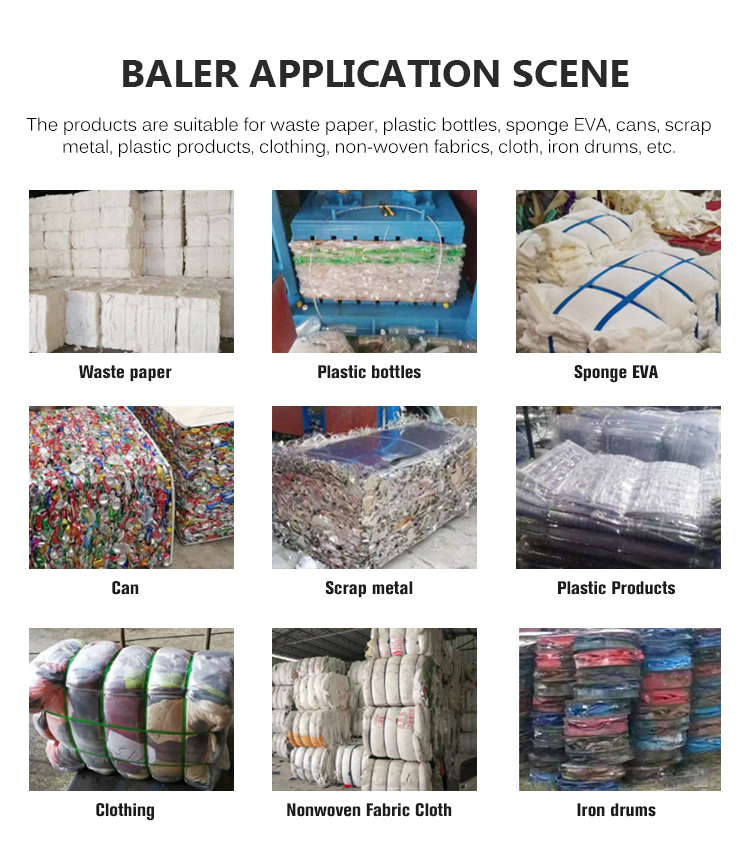 Aluminium Can Baler 100 Ton Hydraulic Press Baler Horizontal Cardboard Baler Machine