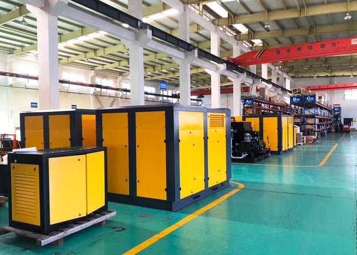 6000V Water Cooled Single Phase Variable Speed Screw Compressor Lubricated
