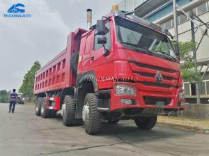 Quality 12 Wheel 371HP Sinotruk Howo 8x4 Dump Truck With Top Warning Light wholesale