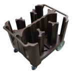 500 lb Adjustable Dish Caddy , Hotel Restaurant Dish Cart