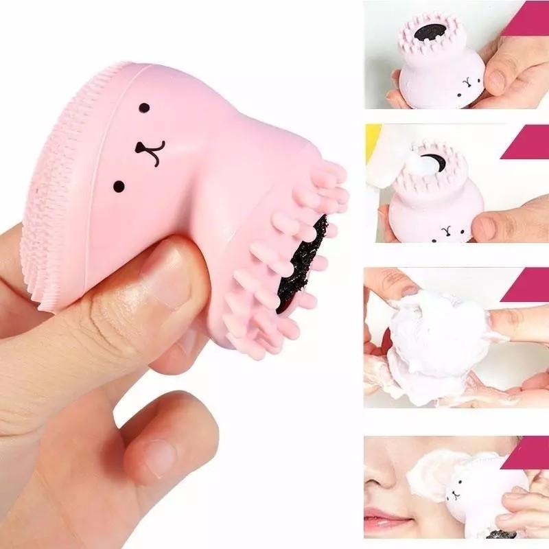 Softly Silicone Manual Multi Function Massage Exfoliator face washing brush