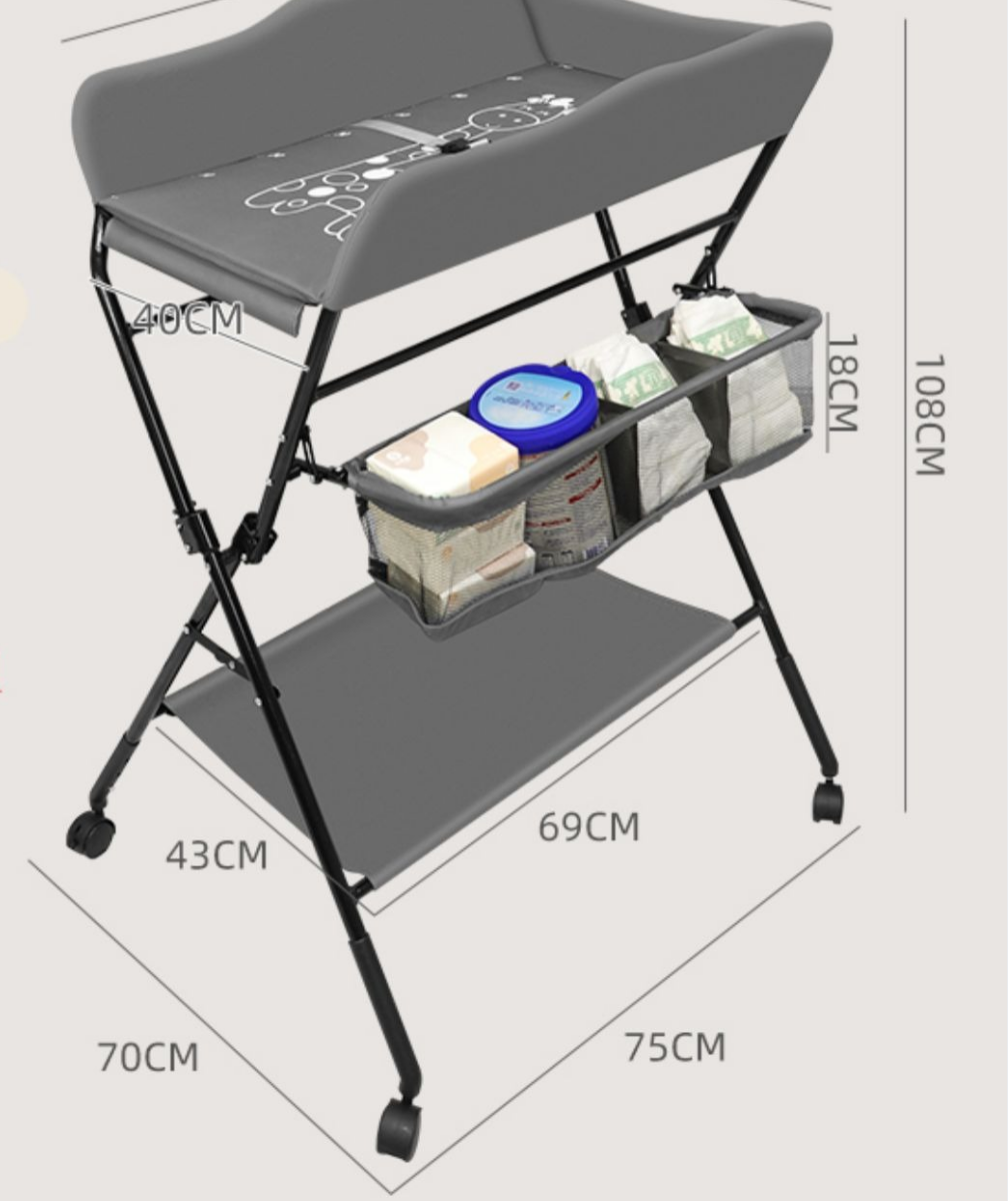 Height Adjustable Multi-Functional Baby Changing Station Newborn Changing Table