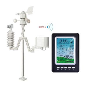 Quality Wireless Household Weather Station With Tipping Bucket Rain Gauge And Wind Speed Sensor wholesale