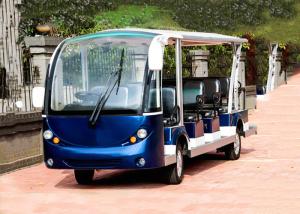 Quality Blue Electric Sightseeing Bus Trojan Battery Powered Electric Tour Bus wholesale