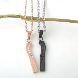 Quality Hottest Fashion Couples Jewelry Stainless Steel Heart Necklace Pendant wholesale
