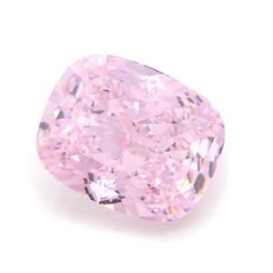 Quality 4k Iced Cut Cz Stones Pink Color Cushion Shape 7x6mm 10x8mm Loose Gemstone Synthetic Cubic Zirconia wholesale
