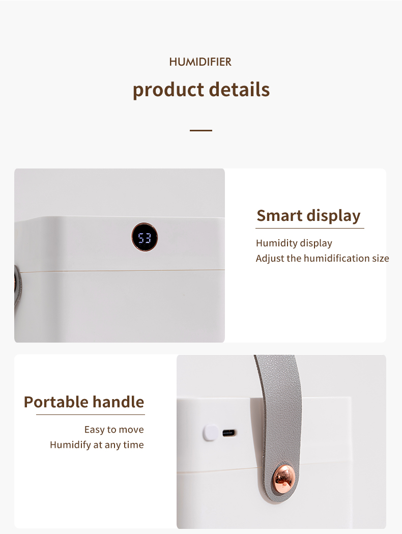 3L Large capacity Double Spray Diffuser Humidity Cool Mist Nebulization Air Humidifier With Digital Screen Display