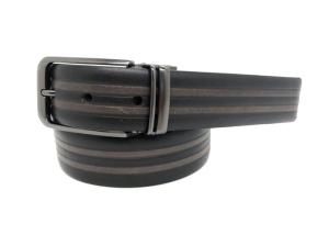 Quality 3.5cm Width Mens Casual Jeans Belt / Embossed Leather Dress Belt With Metal Clip Buckle wholesale