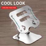 3mm Thickness Rubber Aluminum Alloy Ergonomic Notebook Stand 895g