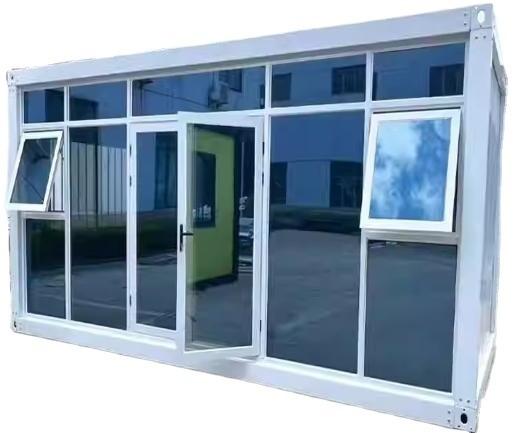 Flat Pack Container Detachable Steel Door Office Mobile Modular Glass Wall Tiny