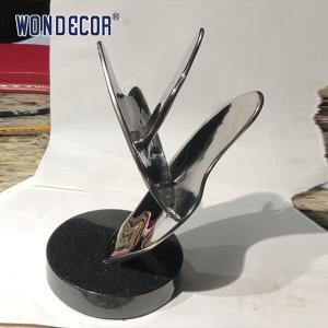 Quality Indoor Abstract Geometry Metal Art Decoration Geometry Round Stainless Steel Sculpture wholesale