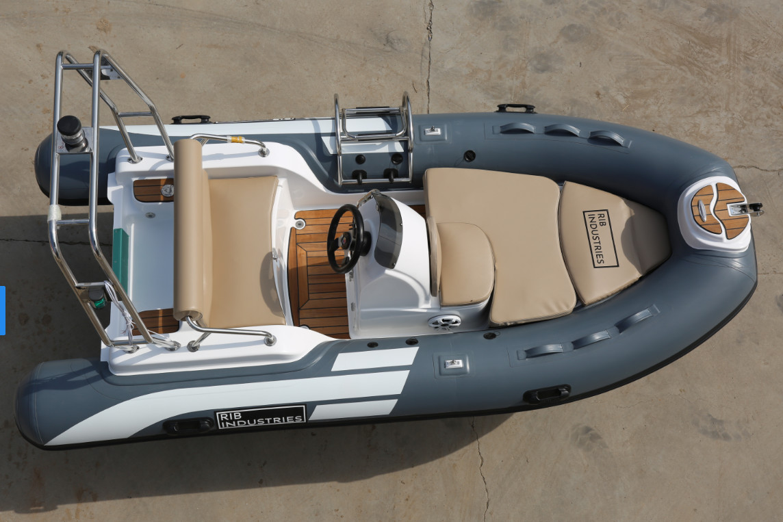 2023 new fiberglass hull rib boat 3.9m with removable fuel tank rib390CL