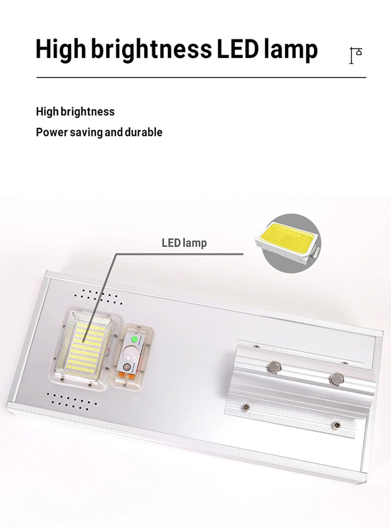 150w Ip66 Led Solar Integrated Lamp Square 3 Heads 900x220x50mm