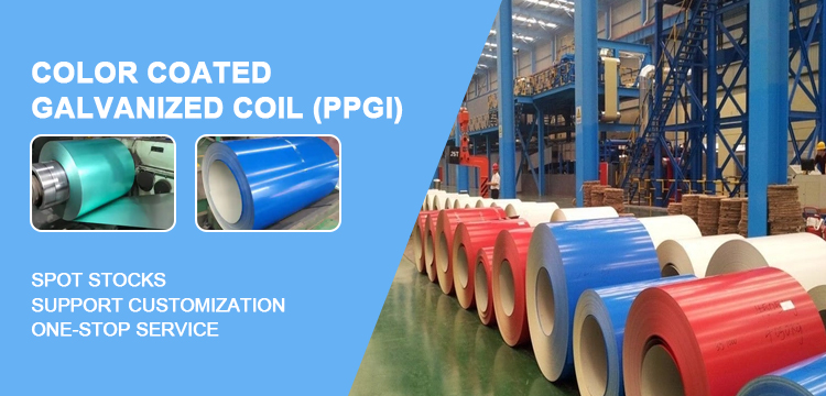 Color Coated Pre-Painted Galvanized Steel Coils at for Punching Processing Service and Length 600-12000mm