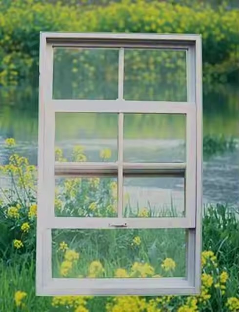 American PVC Vertical Sliding UPVC Windows Vinyl Double Hung Low E Glass Windows