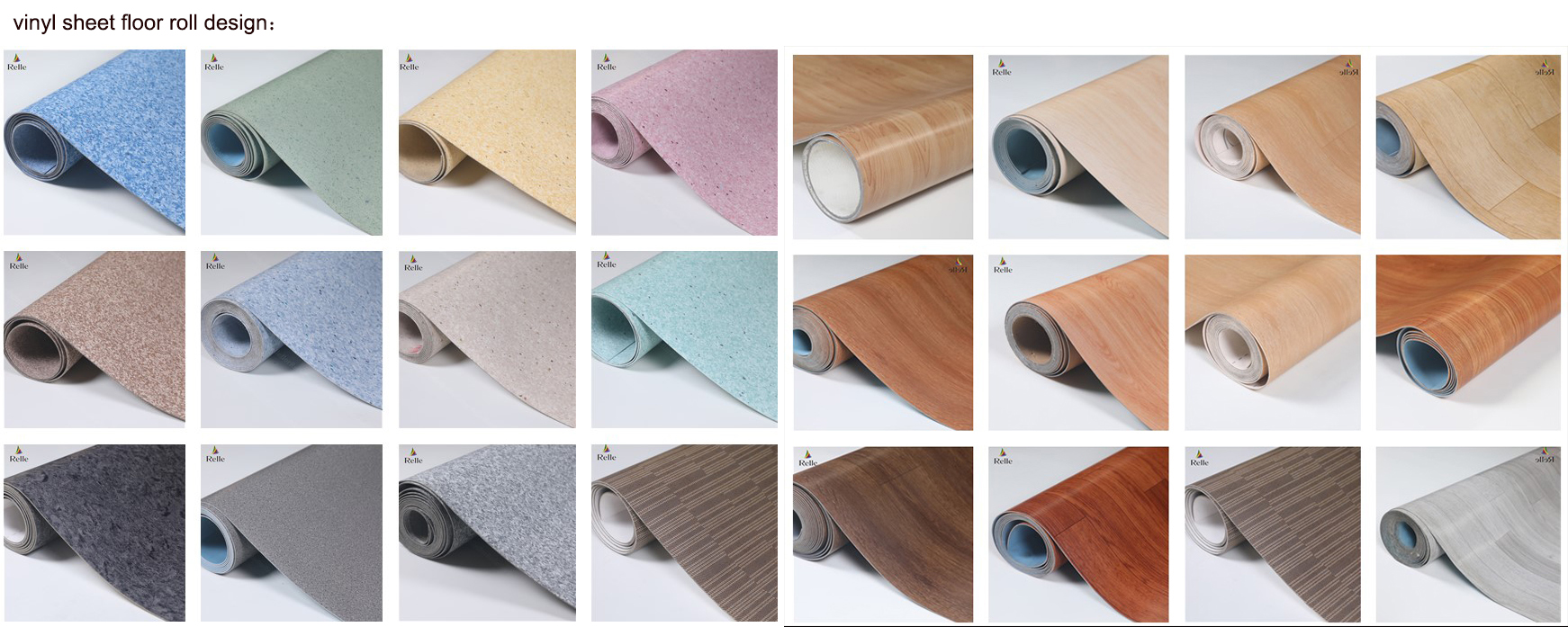 1.8mm-3.0mm Heterogeneous Flooring PVC Floor Carpet Roll Waterproof