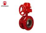 Worm Flange Butterfly Valve Handle Operated 1.0MPa/1.6MPa Nominal Pressure
