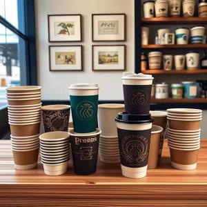 Quality FSC Double Wall Disposable Coffee Cups 22oz Eco Friendly Paper Cup 630cc wholesale