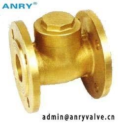 China 4 200 WOG Brass Flanged Check Valve Temperature Resistance on sale