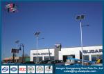 Hot Dip Galvanized Outdoor Street Light Poles Single Or Double Arm Iso Standard