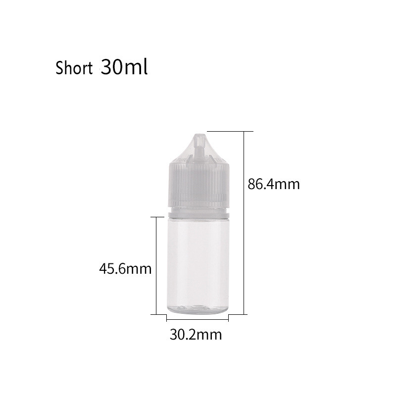 Dropper bottle (Transparent Blue) REUSABLE, Child Resistant Cap, Easy Drip Tip Applicator Dropper Bottles with Squeeze D
