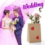 Custom Logo Khaki Kraft Wedding Gift Bag 8lb Load