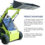 Construction Diesel Mini Tracked Skid Loader With Attachments Bucket Hydraulic