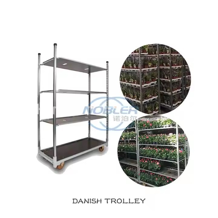 Pp Caster Easy Assemble Durable Burly Waterproof Bud Room Danish Trolley Shelves