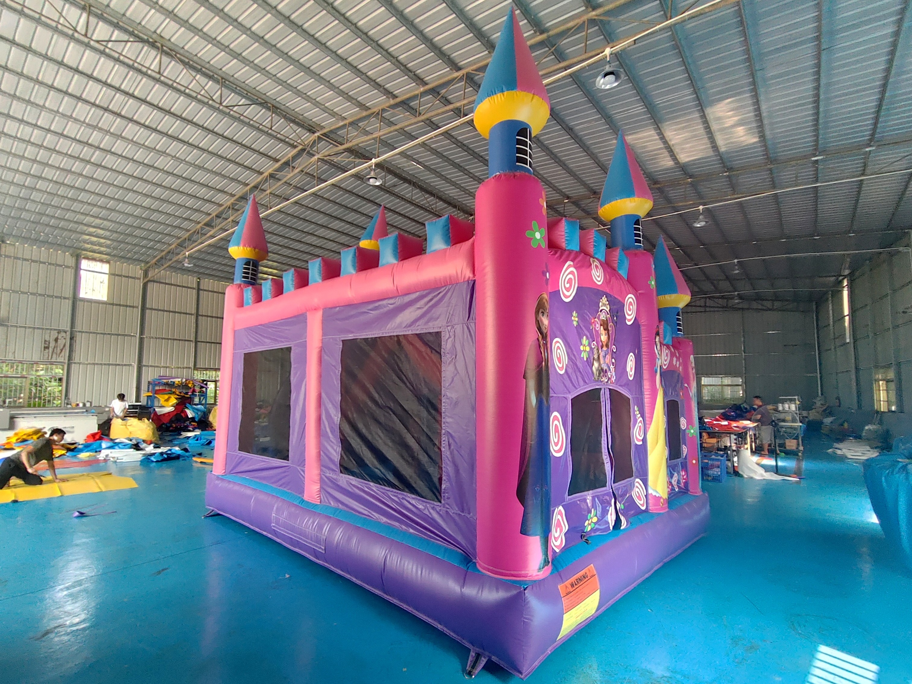 Commercial New Design Inflatable Castle Disney Princess Cartoon Inflatable Bouncy House With Slide Funny Jumping House