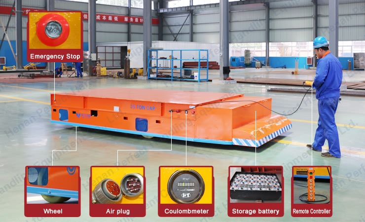 Cargo Freight trackless transfer cart for workshop-industrial large motorized transport carts