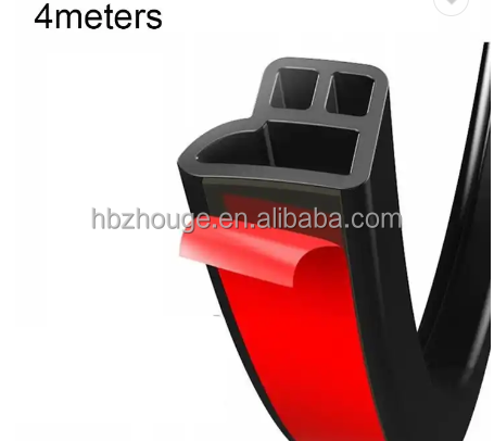 Black Rubber U Shape Trim-Lock Plastic Vinyl Edge Trim Molding with Steel Belt Insert