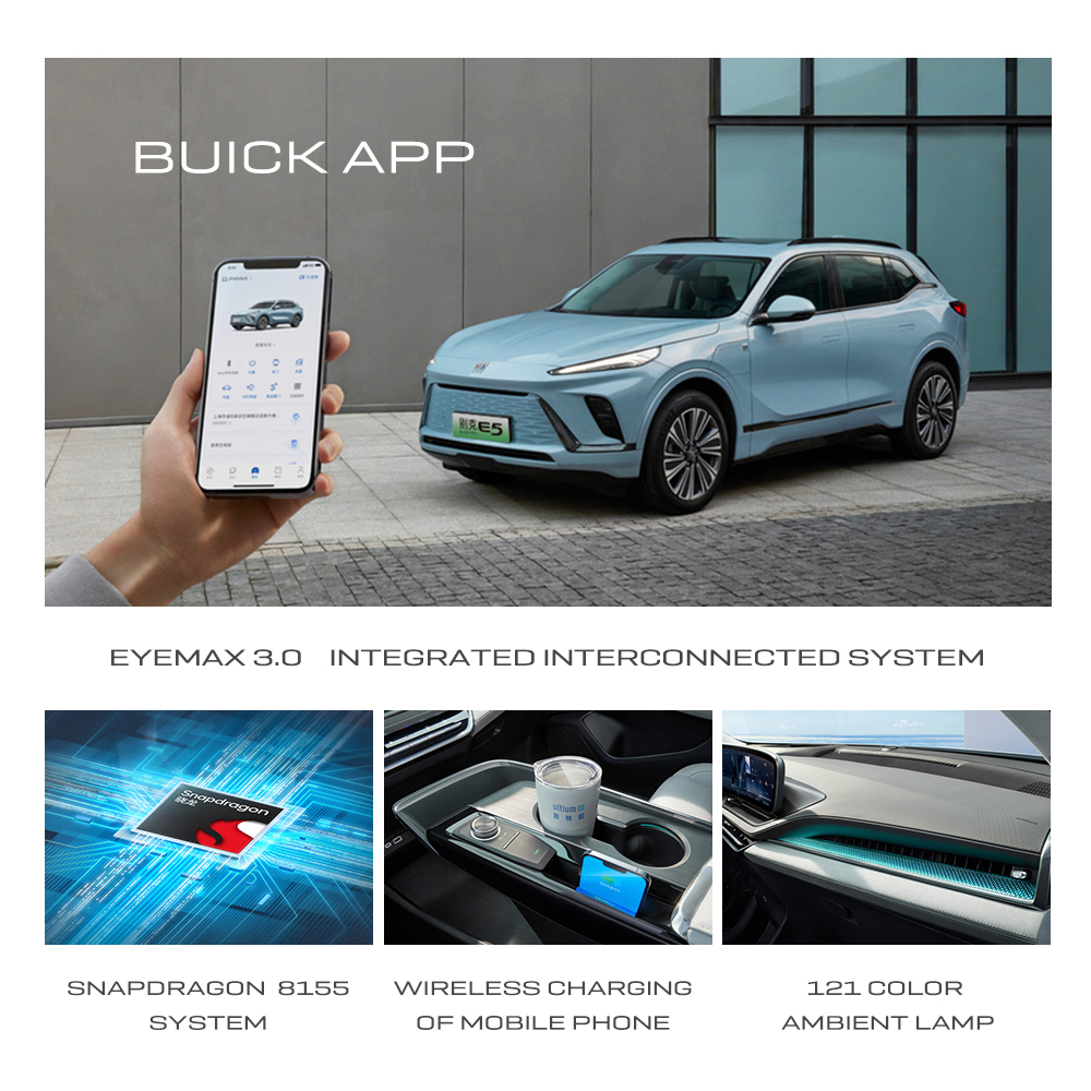 Buick E5 Energy Electric Vehicle Economical Comfortable Spacious for Adults Safe and Ultium Battery at Max Speed 180km/h