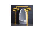 Disabled Safety Toilet Cubicle Hardware , Stainless Steel / Nylon Grab Bar
